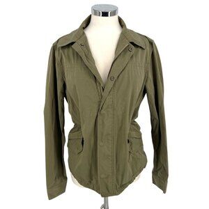 Theory Donaldson Sturdy Utility Jacket Olive Green Size Medium